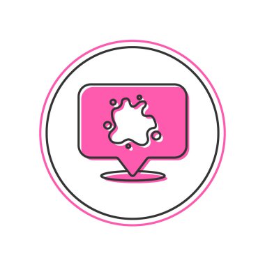 Filled outline Paint spray icon isolated on white background. Vector.