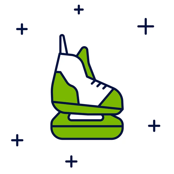 Filled Outline Skates Icon Isolated White Background Ice Skate Shoes — Stock vektor