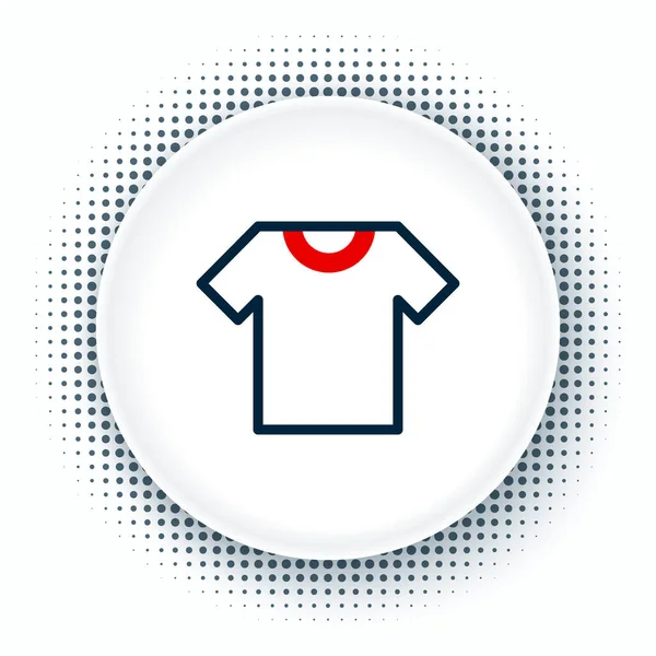 Γραμμή Εικονίδιο Shirt Απομονώνονται Λευκό Φόντο Πολύχρωμο Περίγραμμα Έννοια Διάνυσμα — Διανυσματικό Αρχείο