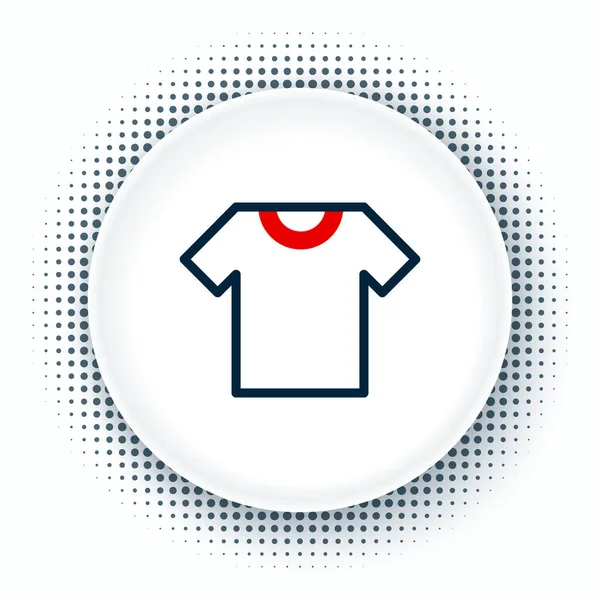 Ícone Camiseta Linha Isolado Fundo Branco Conceito Esboço Colorido Vetor —  Vetores de Stock