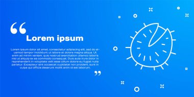 Beyaz çizgi Kestane simgesi mavi arkaplanda izole edildi. Dikenli ve sert kestane. Vektör.
