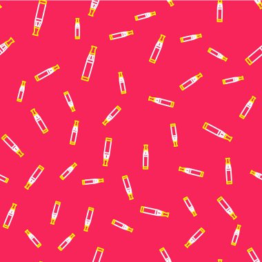 Elektronik çizgi sigara ikonu kırmızı arkaplanda izole edilmiş. Tüttürme aleti. Buharlaştırıcı Cihaz. Vektör.