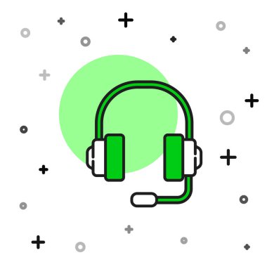 Doldurulmuş dış hat kulaklık simgesi beyaz arkaplanda izole edildi. Müşteri hizmetleri, yardım hattı, çağrı merkezi, faq, bakım. Vektör.