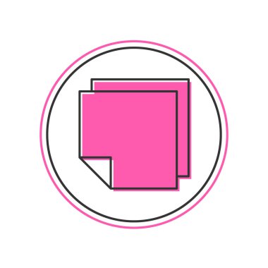 Doldurulmuş Posta etiketleri simgesi beyaz arkaplanda izole edildi. Mesaj veya mesaj için yeri olan yapışkan kasetler. Vektör.