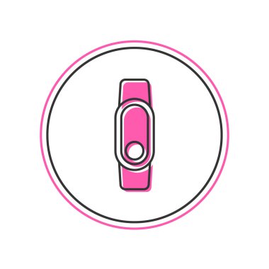 Doldurulmuş Smartwatch simgesi beyaz arkaplanda izole edildi. Vektör.