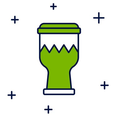 Doldurulmuş Drum simgesi beyaz arkaplanda izole edildi. Müzik işareti. Müzik aleti sembolü. Vektör.