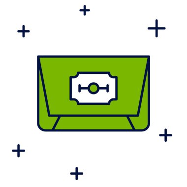 Keskin Ustura simgesi beyaz arka planda izole edildi. Vektör.