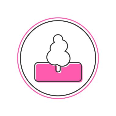 Doldurulmuş ağaç simgesi beyaz arkaplanda izole edildi. Orman sembolü. Vektör.