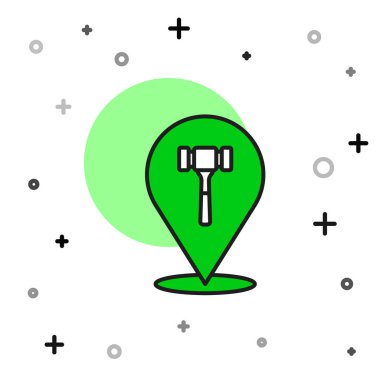 Açık arttırma çekiç simgesi beyaz arka planda izole edildi. Gavel, yargıç ya da müzayedecinin çekici. Teklif süreci, anlaştık. Açık arttırma teklifi. Vektör.