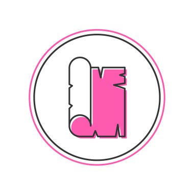 Beyaz arkaplanda izole edilmiş Antik papirüs parşömeni simgesi. Parşömen kağıdı. Eski Mısır sembolü. Vektör.