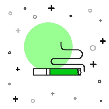 Filled outline Cigarette icon isolated on white background. Tobacco sign. Smoking symbol. Vector.