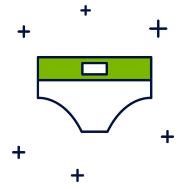 Filled outline Men underpants icon isolated on white background. Man underwear. Vector.