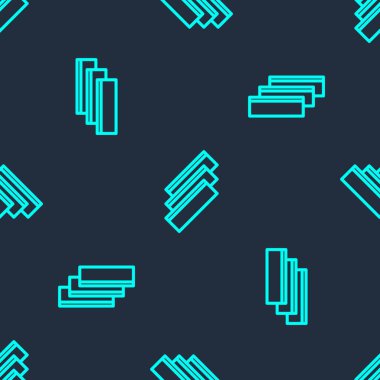 Yeşil çizgi sigara rulo kağıtları ikonu mavi arka planda izole edilmiş pürüzsüz desen. Vektör.