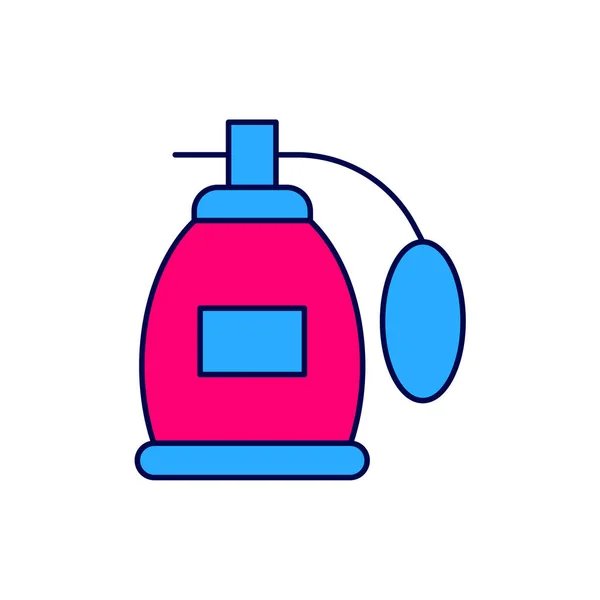 Esquema Rellenado Icono Perfume Aislado Sobre Fondo Blanco Vector — Vector de stock