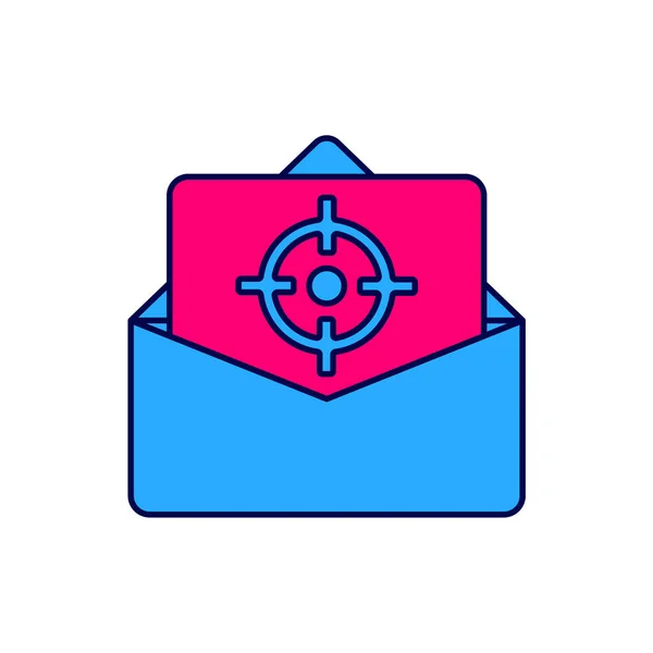 Plan Rempli Icône Mail Mail Isolée Sur Fond Blanc Mail — Image vectorielle