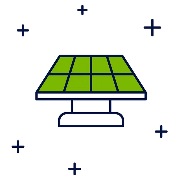 Ausgefüllte Umrisse Solarenergie Panel Symbol Isoliert Auf Weißem Hintergrund Vektor — Stockvektor