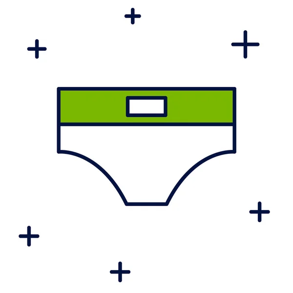 Filled Outline Men Underpants Icon Isolated White Background Man Underwear - Stok Vektor