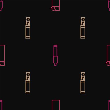 Çakmak Elektronik Sigara ve Sigara hattını pürüzsüz bir kalıba sokun. Vektör.