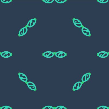 Hat Gözlüğü simgesi mavi arkaplanda izole edilmiş kusursuz desen. Vektör.