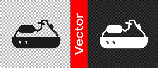 Icono Black Jet Ski Aislado Sobre Fondo Transparente Scooter Agua — Vector de stock