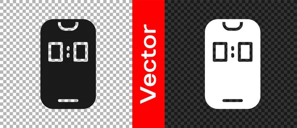 Ikona Rozhraní Smartphone Aplikace Black Alarm Průhledném Pozadí Vektor — Stockový vektor