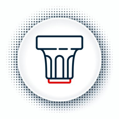 Beyaz arkaplanda izole edilmiş su ikonu olan çizgi camları. Soda bardağı. Renkli taslak konsepti. Vektör.