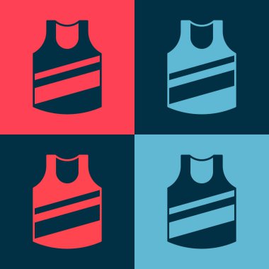 Pop Art Undershirt simgesi renk arkaplanda izole edildi. Vektör.