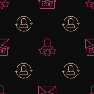 Çizgi Proje Takas Ekibi ve Üretici İnsan 'ı kusursuz bir kalıba göre ayarlayın. Vektör.