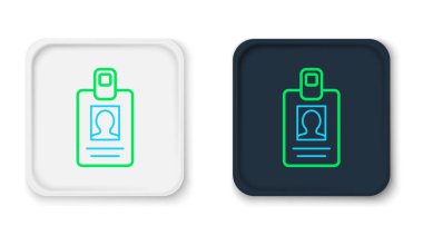 Beyaz arkaplanda çizgi tanımlama simgesi izole edildi. Sunum için, şirketin kimliği için, reklam için kullanılabilir. Renkli taslak konsepti. Vektör.