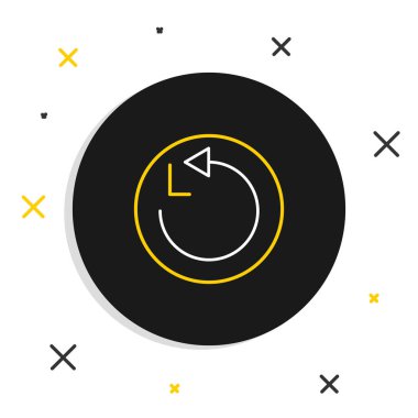 Çizgi Yarıçapı simgesi beyaz arkaplanda izole edildi. Renkli taslak konsepti. Vektör.