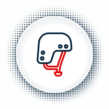 Çizgi kaykayı başlığı simgesi beyaz arkaplanda izole edildi. Olağanüstü bir spor. Spor malzemeleri. Renkli taslak konsepti. Vektör.