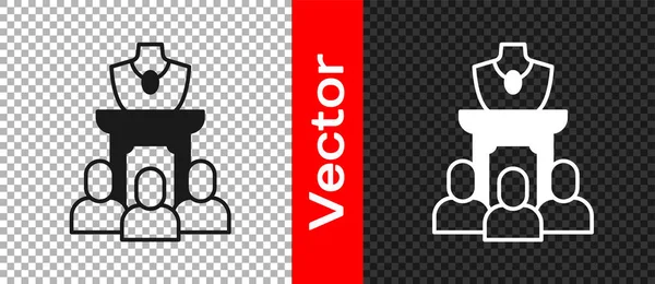 Icono Venta Joyas Subasta Negra Aislado Sobre Fondo Transparente Licitación — Vector de stock