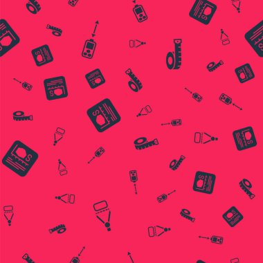 Çizim pusulası, lazer mesafe ölçer ölçer, alan ölçümü ve mezurayı pürüzsüz desen üzerine ayarla. Vektör.