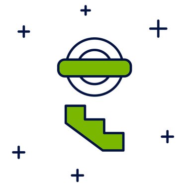 Beyaz arka planda izole edilmiş Londra yeraltı ikonu. Vektör.