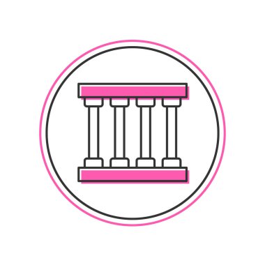 Doldurulmuş ana hatlı pencere simgesi beyaz arkaplanda izole edildi. Vektör.