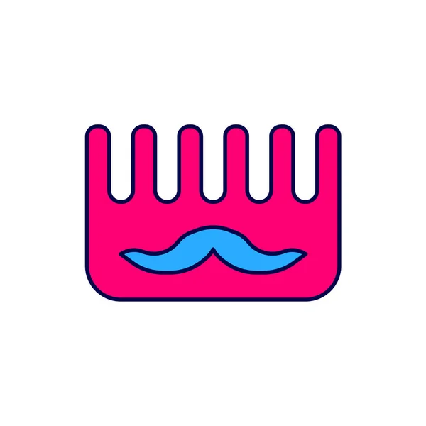 Filled Outline Hairbrush Icon Isolated White Background Comb Hair Sign — ストックベクタ