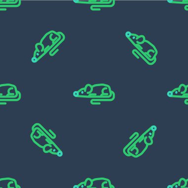 Satır Deneysel Fare simgesi mavi arkaplanda izole edilmiş kusursuz desen. Vektör.