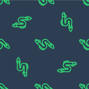 Yılan balığı ikonu mavi arka planda izole edilmiş kusursuz desen. Vektör.