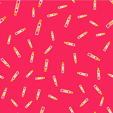 Elektronik çizgi sigara ikonu kırmızı arkaplanda izole edilmiş. Tüttürme aleti. Buharlaştırıcı Cihaz. Vektör.