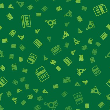 Satır Reklamcılığını, SEO optimizasyonunu, büyüteç ve kusursuz şablon analizini ayarla. Vektör.