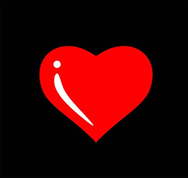 Kalp Vektör Sembolü Simge Şablon — Stok Vektör