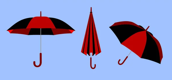 Set Vector Images Umbrellas — Stock Vector