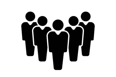 Grup simgesi seti. Takım çalışması. Ortaklık kavramı. Vektör EPS 10. Beyaz arkaplanda izole.