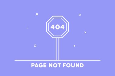 Sayfa bulunamadı. Hata 404. bağlanma problemleri. İzole edilmiş arkaplanda vektör. EPS 10.