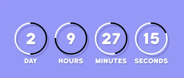 Countdown Icon Days Hours Minutes Seconds Left Vector Isolated Background — Vettoriale Stock