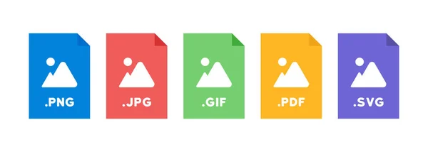 File Format Icon Set Png Jpg Gif Pdf Svg File — Stock Vector