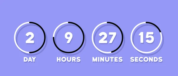 Countdown Icon Days Hours Minutes Seconds Left Vector Isolated Background — Stok Vektör