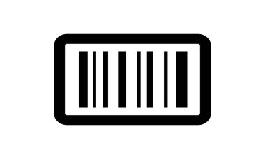 Barkod simgesi. Ürün tarama kodu. İzole edilmiş beyaz arkaplanda vektör. EPS 10.