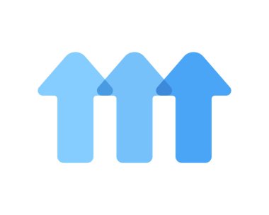 Ok, simge seti. Yukarı kaydır. Sosyal medya konsepti. İzole edilmiş beyaz arkaplanda vektör. EPS 10.