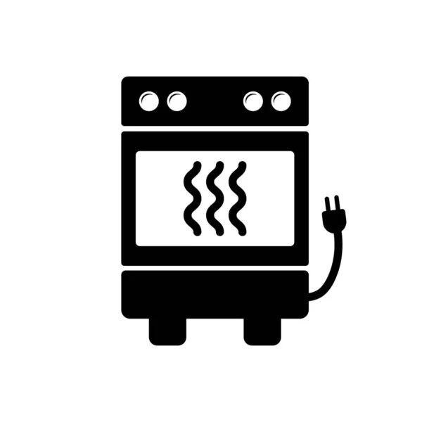 Elektroherd Ikone Küchenzubehör Kochkonzept Vektor Auf Isoliertem Weißem Hintergrund Eps — Stockvektor
